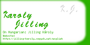 karoly jilling business card