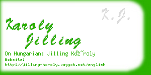 karoly jilling business card